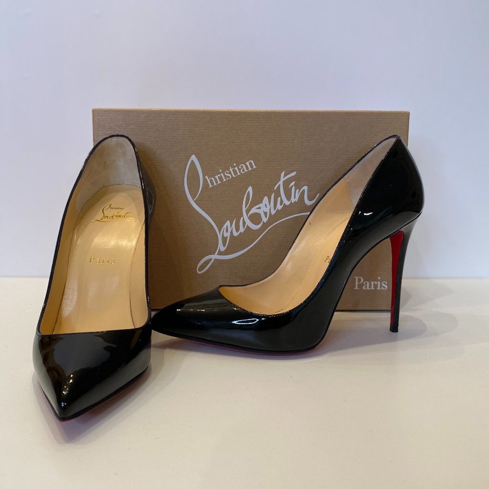 NWT! Christian Louboutin Black Patent Leather Heels